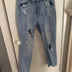 High waisted mom jeans